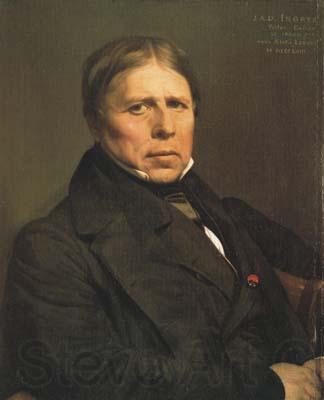 Jean Auguste Dominique Ingres Self-Portrait at the age of 78 (mk04) Norge oil painting art